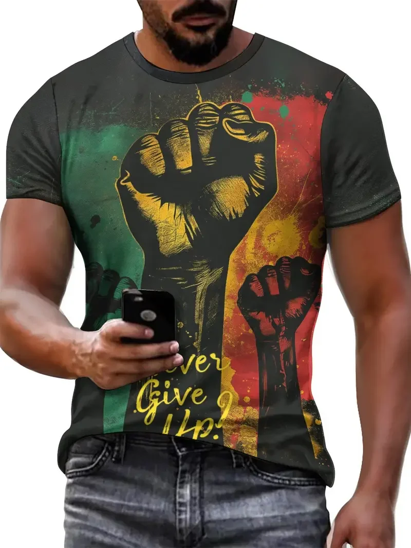 Street Fashion For Short Guys - T-shirt da uomo con personalità di