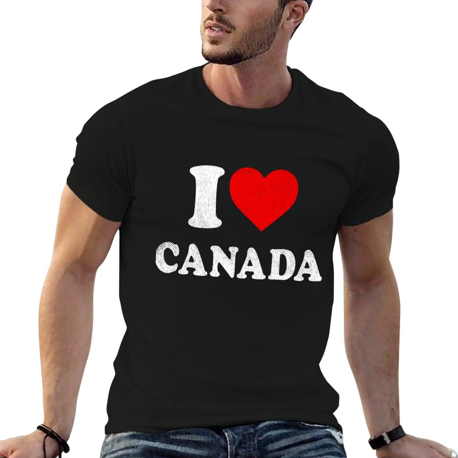 Street Fashion Canada - Maglietta I Love Canada, souvenir, maglietta