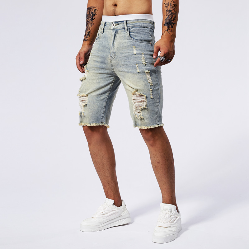 Pantaloncini di jeans strappat - Street Fashion Men 2025 recensione e prezzo