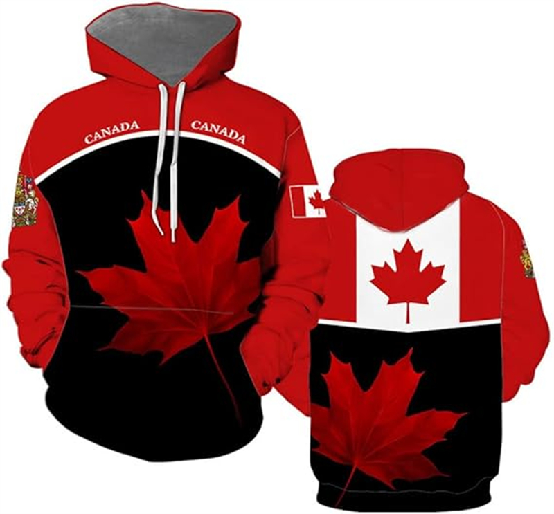 Canada Felpa con cappuccio Map - Street Fashion Canada recensione e prezzo